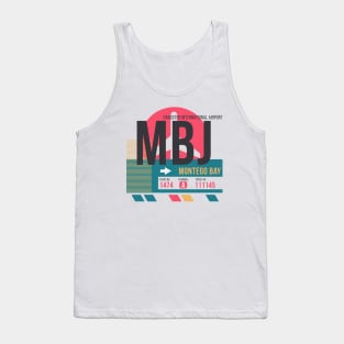 Montego Bay (MBJ) Airport Code Baggage Tag Tank Top